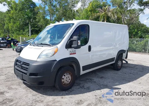 2018 Ram Promaster 1500 Low Roof 136 Wb из США, поврежденный, VIN 3C6TRVAGXJE155344